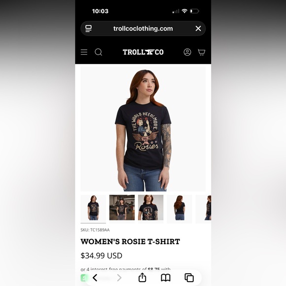Troll Co. Women's Rosie T-Shirt - Picture 7 of 7
